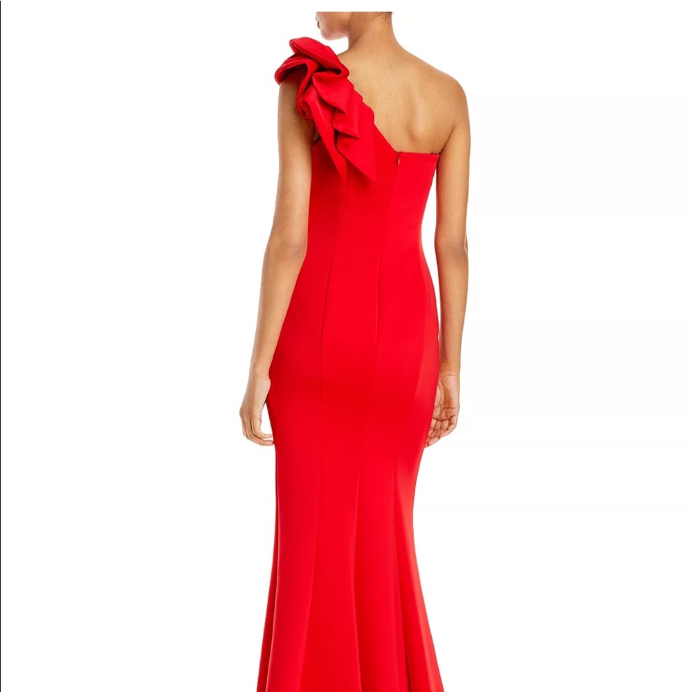 NWT Aqua ruffle should gown Betsy & Adam